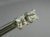 1.03CT DIAMOND 14K WHITE GOLD 3D CLASSIC PRINCESS SOLITAIRE STUD EARRINGS #25789
