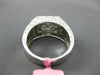 LARGE .60CT ROUND & PRINCESS DIAMOND 18KT WHITE GOLD SQUARE INVISIBLE MENS RING