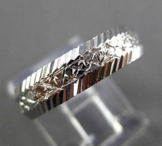 ANTIQUE 14KT WHITE GOLD 3D FLORAL FILIGREE WEDDING ANNIVERSARY RING 5mm #18934