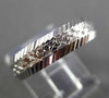 ANTIQUE 14KT WHITE GOLD 3D FLORAL FILIGREE WEDDING ANNIVERSARY RING 5mm #18934