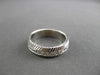 ANTIQUE 14KT WHITE GOLD 3D FLORAL FILIGREE WEDDING ANNIVERSARY RING 5mm #18934