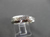 ANTIQUE 14KT WHITE GOLD 3D FLORAL FILIGREE WEDDING ANNIVERSARY RING 5mm #18934