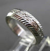 ANTIQUE 14KT WHITE GOLD 3D FLORAL FILIGREE WEDDING ANNIVERSARY RING 5mm #18934