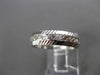 ANTIQUE 14KT WHITE GOLD 3D FLORAL FILIGREE WEDDING ANNIVERSARY RING 5mm #18934