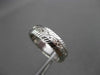 ANTIQUE 14KT WHITE GOLD 3D FLORAL FILIGREE WEDDING ANNIVERSARY RING 5mm #18934