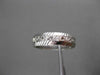 ANTIQUE 14KT WHITE GOLD 3D FLORAL FILIGREE WEDDING ANNIVERSARY RING 5mm #18934