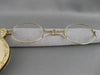 ANTIQUE .20CT OLD MINE DIAMOND 14KT Y GOLD FILIGREE LORGNETT OPERA GLASSES #2543