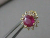 ANTIQUE 2.15CTW DIAMOND RUBY 14KT YLW GOLD ROUND CLUSTER PUSHBACK EARRINGS #1765
