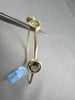 ANTIQUE HAMMER LOOK 3.92CT SMOKY TOPAZ & CITRINE 14KT YELLOW GOLD BANGLE !!!!
