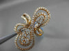 ANTIQUE MASSIVE 1.23CT DIAMOND 18KT ROSE GOLD 3D FLOATING MUSICAL NOTE FUN RING