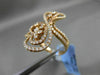 ANTIQUE MASSIVE 1.23CT DIAMOND 18KT ROSE GOLD 3D FLOATING MUSICAL NOTE FUN RING
