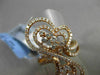 ANTIQUE MASSIVE 1.23CT DIAMOND 18KT ROSE GOLD 3D FLOATING MUSICAL NOTE FUN RING