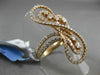 ANTIQUE MASSIVE 1.23CT DIAMOND 18KT ROSE GOLD 3D FLOATING MUSICAL NOTE FUN RING
