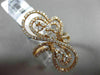 ANTIQUE MASSIVE 1.23CT DIAMOND 18KT ROSE GOLD 3D FLOATING MUSICAL NOTE FUN RING