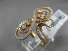 ANTIQUE MASSIVE 1.23CT DIAMOND 18KT ROSE GOLD 3D FLOATING MUSICAL NOTE FUN RING