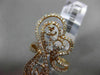 ANTIQUE MASSIVE 1.23CT DIAMOND 18KT ROSE GOLD 3D FLOATING MUSICAL NOTE FUN RING