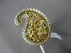 ANTIQUE LARGE .59CT DIAMOND 18KT YELLOW GOLD FLORAL FILIGREE FUN COCKTAIL RING