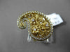 ANTIQUE LARGE .59CT DIAMOND 18KT YELLOW GOLD FLORAL FILIGREE FUN COCKTAIL RING
