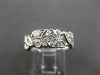 ANTIQUE OLD MINE DIAMOND PLATINUM FLORAL ETERNITY WEDDING ANNIVERSARY RING #3280