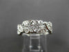 ANTIQUE OLD MINE DIAMOND PLATINUM FLORAL ETERNITY WEDDING ANNIVERSARY RING #3280