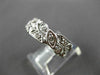 ANTIQUE OLD MINE DIAMOND PLATINUM FLORAL ETERNITY WEDDING ANNIVERSARY RING #3280