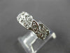 ANTIQUE OLD MINE DIAMOND PLATINUM FLORAL ETERNITY WEDDING ANNIVERSARY RING #3280