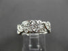 ANTIQUE OLD MINE DIAMOND PLATINUM FLORAL ETERNITY WEDDING ANNIVERSARY RING #3280