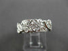ANTIQUE OLD MINE DIAMOND PLATINUM FLORAL ETERNITY WEDDING ANNIVERSARY RING #3280
