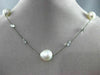 ANTIQUE LONG 14KT BLACK GOLD 3D TOPAZ & AAA SOUTH SEA PEARL BY THE YARD NECKLACE