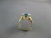 ANTIQUE 8.15CT DIAMOND & AAA LONDON BLUE TOPAZ 18KT 2 TONE HEART GOLD RING 22098