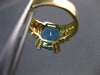 ANTIQUE 8.15CT DIAMOND & AAA LONDON BLUE TOPAZ 18KT 2 TONE HEART GOLD RING 22098