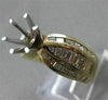 1.50CT DIAMOND 14K YELLOW GOLD ROUND & BAGUETTE SEMI MOUNT ENGAGEMENT RING 21099