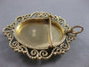 ANTIQUE ART NOUVEAU DIAMOND RUBY 14K GOLD LADY CAMEO FILIGREE PIN PENDANT #21228
