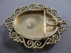 ANTIQUE ART NOUVEAU DIAMOND RUBY 14K GOLD LADY CAMEO FILIGREE PIN PENDANT #21228