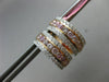 WIDE 1.58CT WHITE & PINK DIAMOND 18KT WHITE & ROSE GOLD 3D HEART HUGGIE EARRINGS