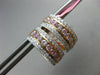 WIDE 1.58CT WHITE & PINK DIAMOND 18KT WHITE & ROSE GOLD 3D HEART HUGGIE EARRINGS