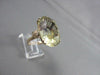 ANTIQUE LARGE 25CT OVAL GREEN AMETHYST 14KT YELLOW GOLD COCKTAIL RING #21928