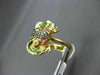 ANTIQUE 1.04CT MULTI DIAMONDS & AAA GEMSTONES 18K YELLOW GOLD FLOATING FROG RING