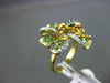 ANTIQUE 1.04CT MULTI DIAMONDS & AAA GEMSTONES 18K YELLOW GOLD FLOATING FROG RING