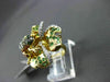 ANTIQUE 1.04CT MULTI DIAMONDS & AAA GEMSTONES 18K YELLOW GOLD FLOATING FROG RING