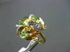 ANTIQUE 1.04CT MULTI DIAMONDS & AAA GEMSTONES 18K YELLOW GOLD FLOATING FROG RING