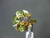 ANTIQUE 1.04CT MULTI DIAMONDS & AAA GEMSTONES 18K YELLOW GOLD FLOATING FROG RING
