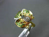 ANTIQUE 1.04CT MULTI DIAMONDS & AAA GEMSTONES 18K YELLOW GOLD FLOATING FROG RING