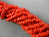 ANTIQUE AAA CORAL STAINLESS STEEL 3D MULTI STRAND BEADED BOW NECKLACE #25872