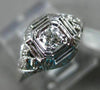 ANTIQUE .15CT OLD MINE DIAMOND 18KT WHITE GOLD 3D SOLITAIRE ENGAGEMENT RING 2128