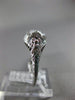ANTIQUE .15CT OLD MINE DIAMOND 18KT WHITE GOLD 3D SOLITAIRE ENGAGEMENT RING 2128
