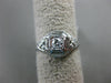 ANTIQUE .15CT OLD MINE DIAMOND 18KT WHITE GOLD 3D SOLITAIRE ENGAGEMENT RING 2128