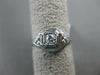 ANTIQUE .15CT OLD MINE DIAMOND 18KT WHITE GOLD 3D SOLITAIRE ENGAGEMENT RING 2128