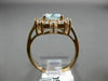 2.50CT DIAMOND & AQUAMARINE 14K ROSE GOLD 3D OVAL PRINCESS DIANA ENGAGEMENT RING