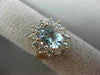 2.50CT DIAMOND & AQUAMARINE 14K ROSE GOLD 3D OVAL PRINCESS DIANA ENGAGEMENT RING